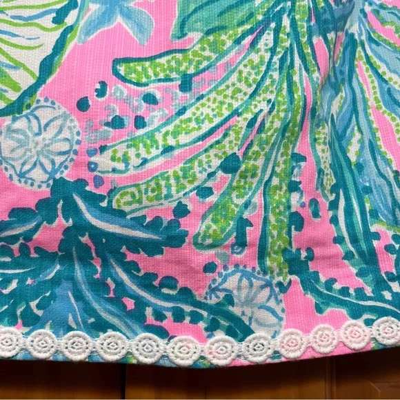 Lilly Pulitzer Vibrant Pink and Green Skirt